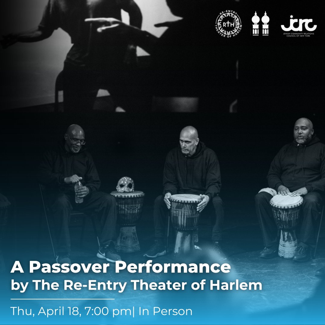 JCRCNY's tweet photo. THIS THURSDAY!

Join JCRC-NY and @CenSynNYC for a special Passover performance of the  #ReEntryTheaterofHarlem 

Register here:
https://t.co/b8XeUaLF4u https://t.co/3N0h5Bv0fb
