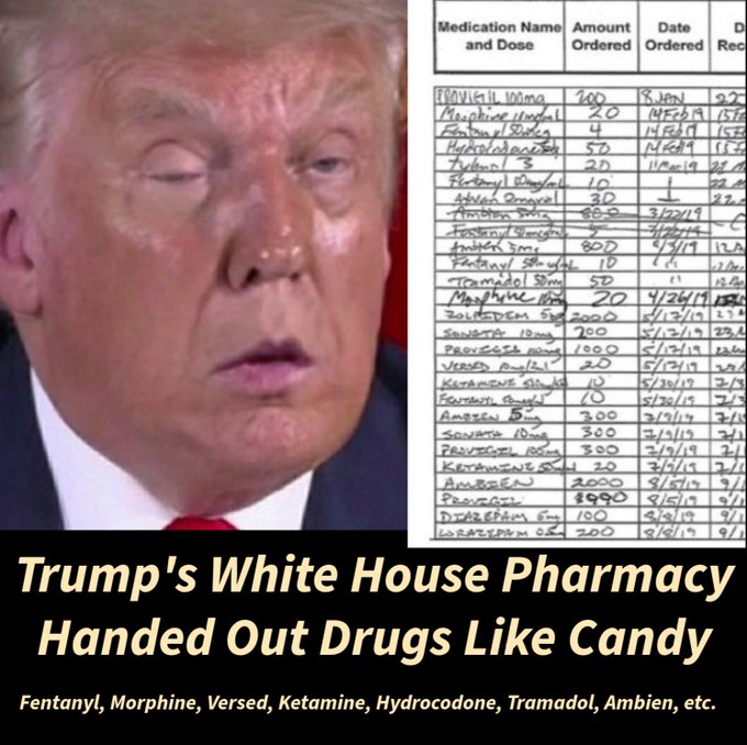 I think Donny needs his 'Dr. Feelgood' to write him a prescription for Adderall. It's not just for ADHD, it's for narcolepsy, too.😁 #SleepyDonald