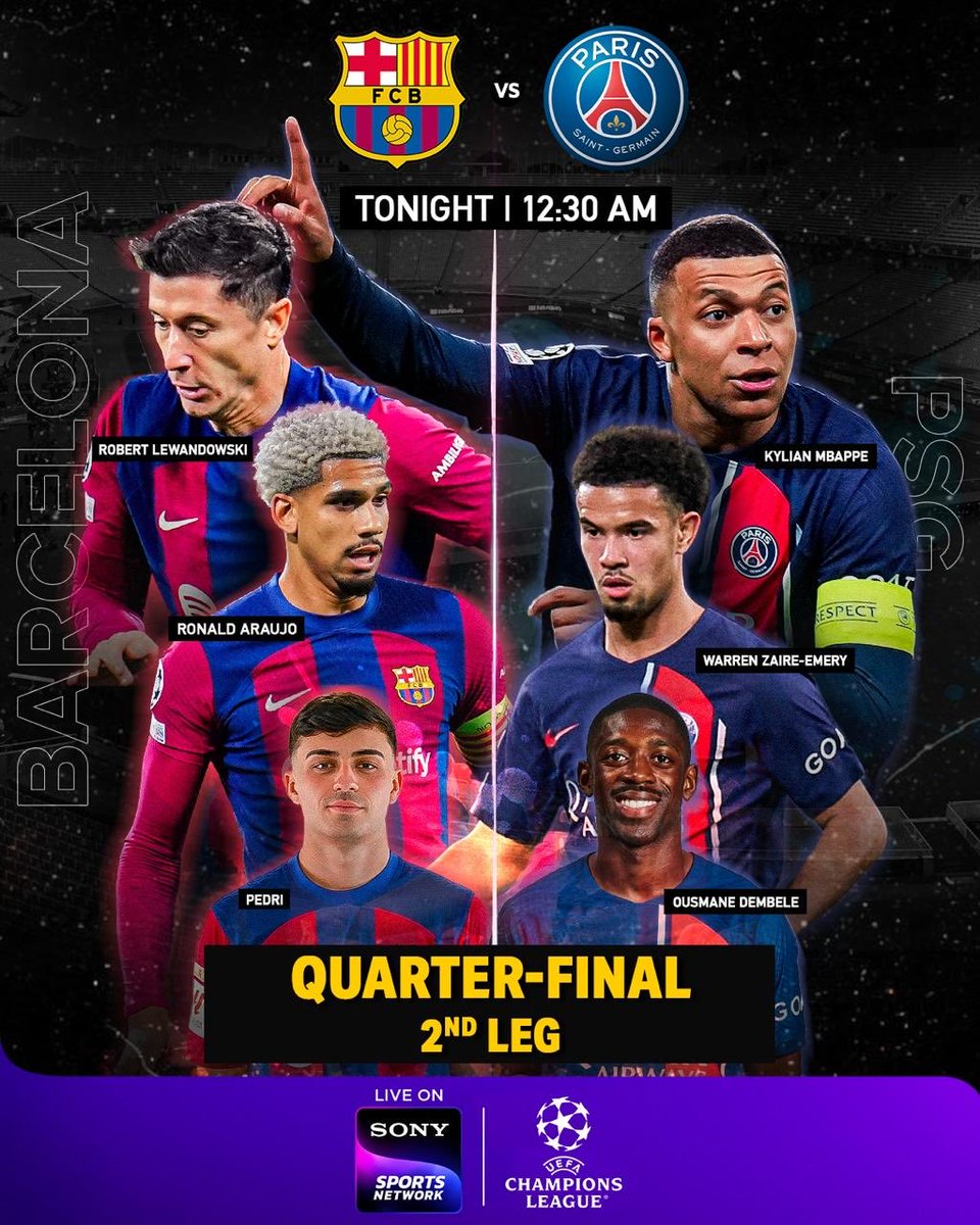 It’s time. Tamil commentary. Second leg. Let’s go. #BarcaPSG