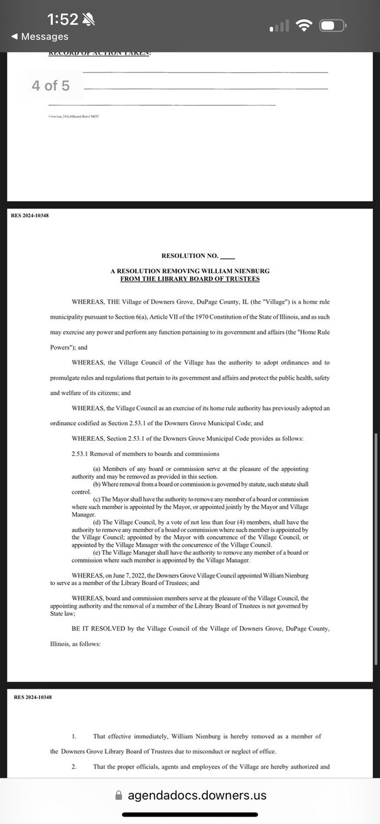 The downers grove council is scrambling and just updated a resolution document; updates that had no municipal vote! There are many red flags and violations here. @SandraSmithFox agendadocs.downers.us/public/docs/ag…