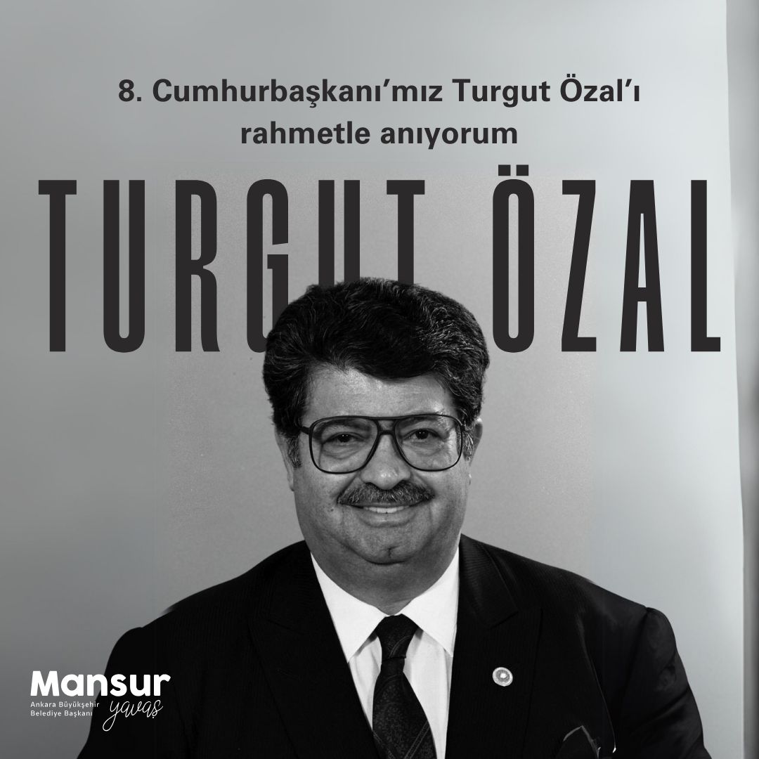 Türk siyasetinin kıymetli isimlerinden, ülkemizin 8. Cumhurbaşkanı Turgut Özal'ı vefatının yıl dönümünde rahmetle anıyorum.