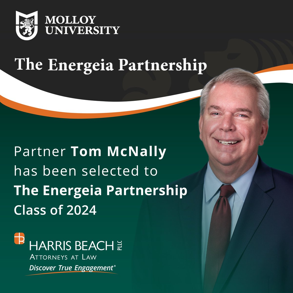 Partner Thomas M. McNally has been selected to The Energeia Partnership Class of 2024. The Energeia Partnership brings together a diverse group of ethical leaders from Long Island's public, private and not-for-profit sectors to help address this region's most complex issues.