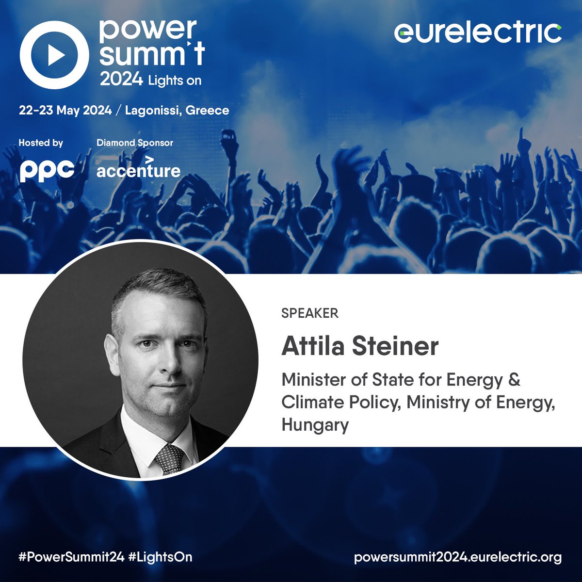 🎙️🔋 I am delighted to be among the speakers at the @Eurelectric Power Summit on 23 May 2024 in Lagonissi, Greece. #eurelectric #Accenture #comingsoon