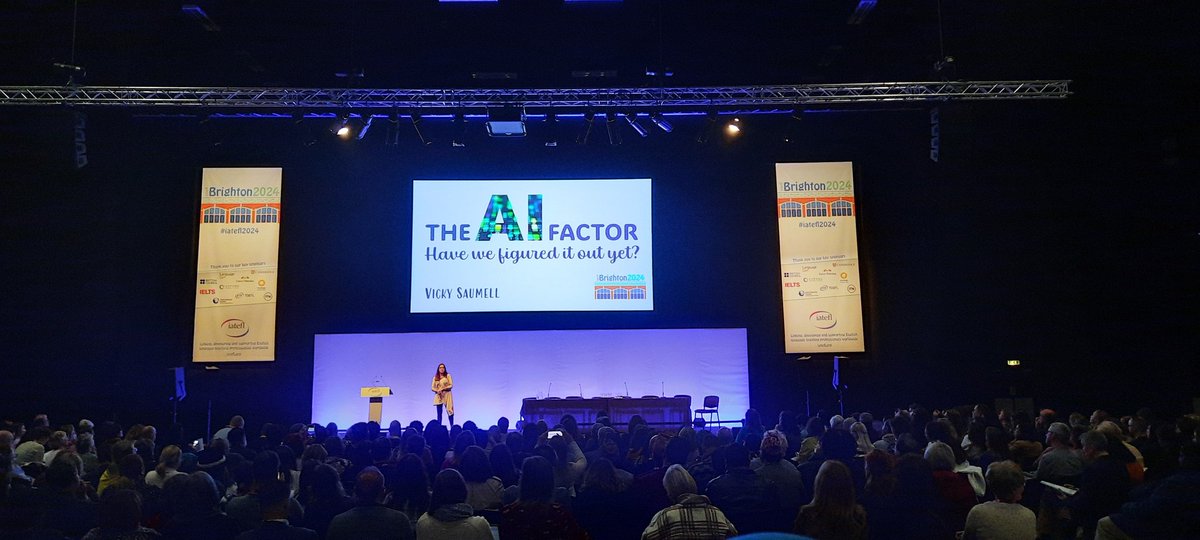 Txellblanco's tweet photo. Great insights today on different topics on the first day of #IATEFL2024 #Brighton #AI #Storytelling #YoungLearners #Grammar @iatefl https://t.co/fLMvUOaWcj