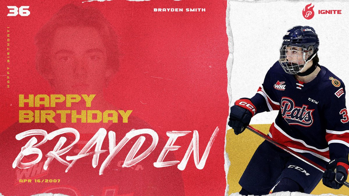 🎉 Let's make some noise for Brayden Smith as he celebrates his 17th birthday today! 🎂🎈 Drop your best wishes below! #reginapatshockey #birthdaywishes