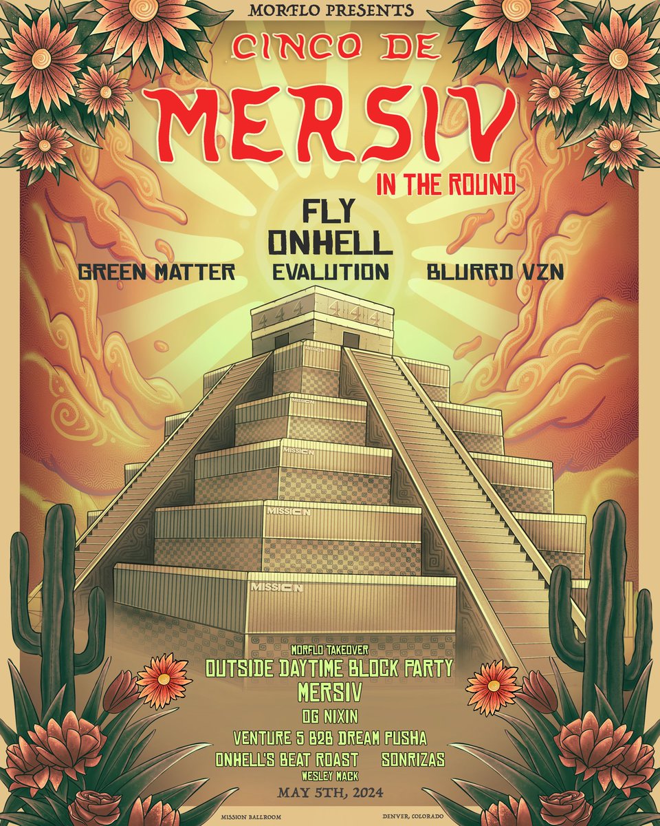 DENVER! The bass Mexicans have united to throw a party. I’ll be doing 3 things:

1. Serving an open salsa bar
2. Hosting a beat roast
3. Playing a fire set to 4500 people

Big up @mersivsound for an all Mexican lineup, plus @flybassmusic who will be honorary Mexican for the night