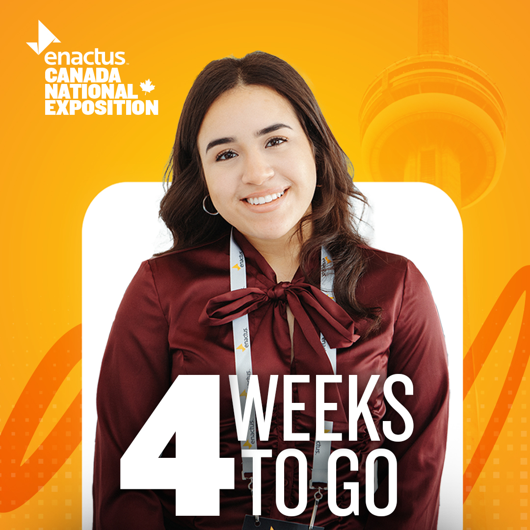 The countdown is ON! 📆 We're 4 WEEKS AWAY from #EnactusNationals! We've had the date on our calendar all year and we can't wait for you to join us in Toronto!