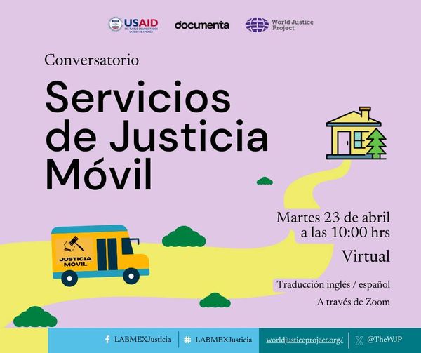 DocumentaAC's tweet photo. 🧐Acompaña a nuestro LabMex en este conversatorio que busca generar un diálogo sobre los servicios de justicia móvil como herramientas innovadoras para mejorar el acceso a la justicia de las comunidades.

Este 23 de abril.

Registro👉 https://t.co/Z61mIPhqRJ https://t.co/CmckV2NRBe