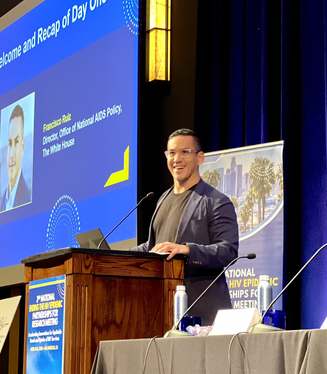 We were thrilled to hear from Francisco Ruiz, the new Director of the White House Office of National AIDS Policy, at the #2024EHEMeeting! @UCSD_HIV @CHIPTS @CfarUcla