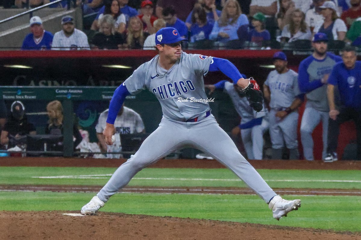 biest22's tweet photo. Another hero from the @Cubs Monday night victory was pitcher @kthompson_71 throwing 2 innings of shutout relief in extra innings. He stranded the 'ghost runner' in both innings. #Cubs https://t.co/FZJpDHNtzH