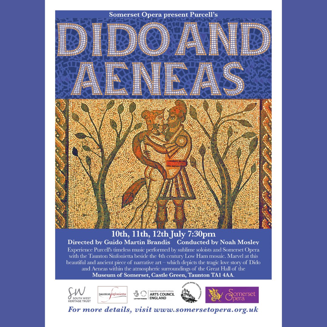 We are thrilled to be hosting @SomersetOpera this Saturday, 20th April, who will be holding workshop-style auditions for the chorus of their upcoming production, Dido & Aeneas. Auditions for young people are at 2pm at GYAT in @richuish Contact gyataunton@gsmd.ac.uk for info!🎶