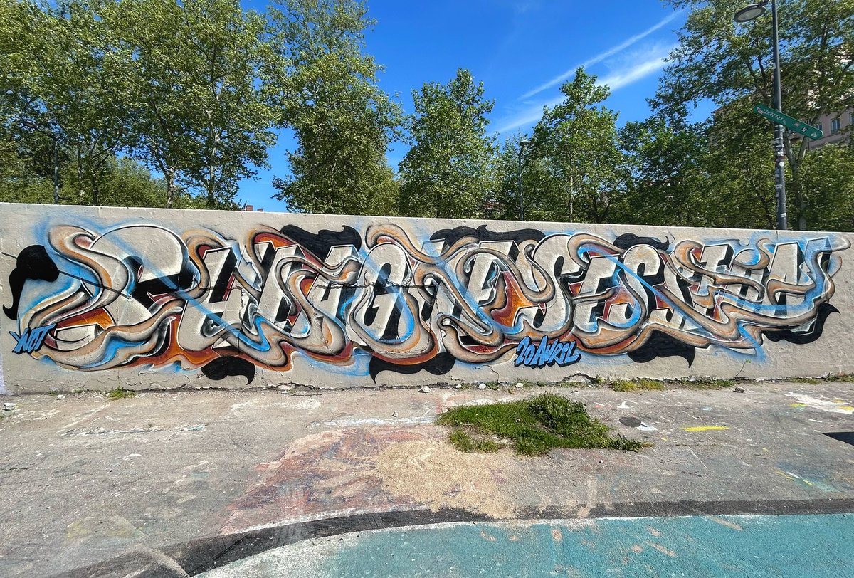 HunterStreetart's tweet image. [#streetartlyon / 📸 AVRIL 2024] Artwork by YNOT, découvert vers le skatepark du 6eme à #lyon !
#ynot #graffiti #streetart #urbanart