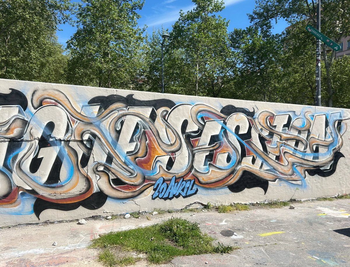 HunterStreetart's tweet image. [#streetartlyon / 📸 AVRIL 2024] Artwork by YNOT, découvert vers le skatepark du 6eme à #lyon !
#ynot #graffiti #streetart #urbanart