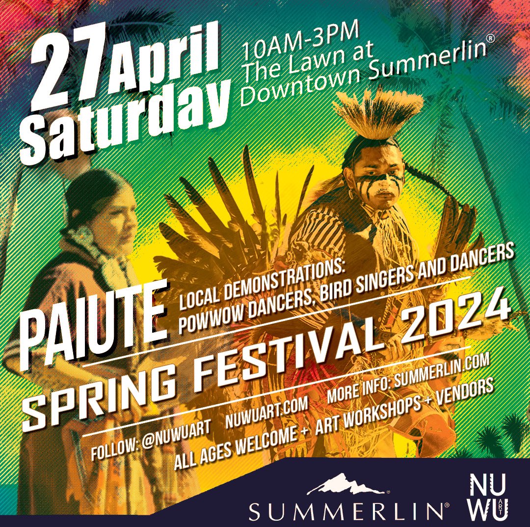 Embrace the vibrant spirit of Paiute culture at the Paiute Spring Festival on Saturday, April 27th at 10AM! Join us for a celebration filled with music, dance, and tradition. Let's honor the richness of heritage and the joy of coming together. summerlin.com/event/paiute-s…