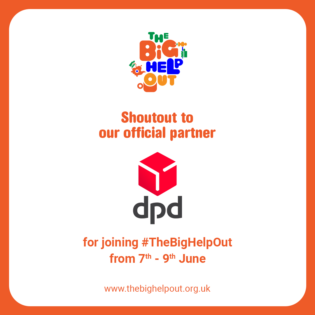 We’re delighted to have DPD as an official partner for #TheBigHelpOut campaign from 7th - 9th June! If you are an organisation looking to recruit volunteers, join the biggest mass volunteering in the UK bit.ly/bho-x-utm #LendAHand