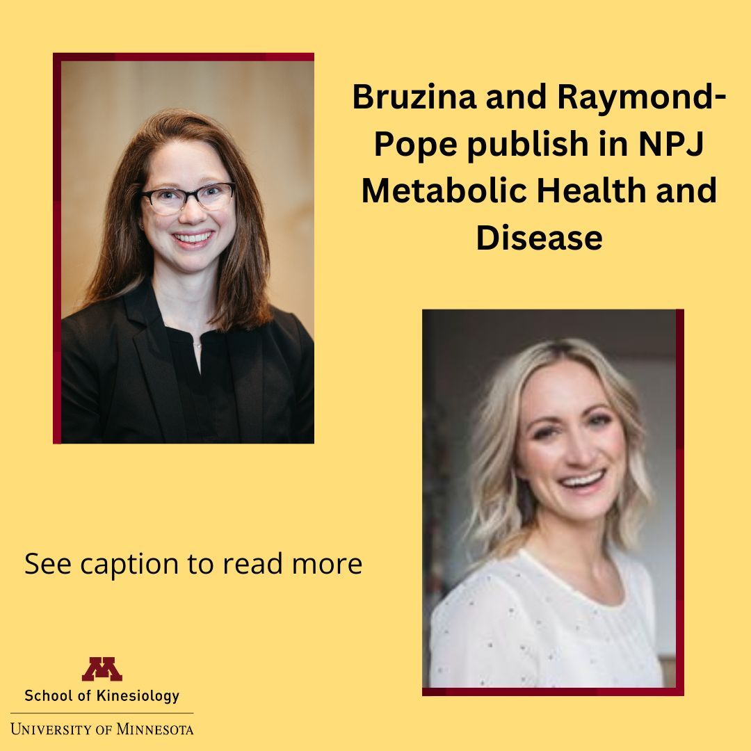 Angela Bruzina, MS, and Christiana Raymond-Pope, PhD, published an article, “Limitations in metabolic plasticity after traumatic injury are only moderately exacerbated by physical activity restriction” in the NPJ Metabolic Health and Disease as co-first authors.