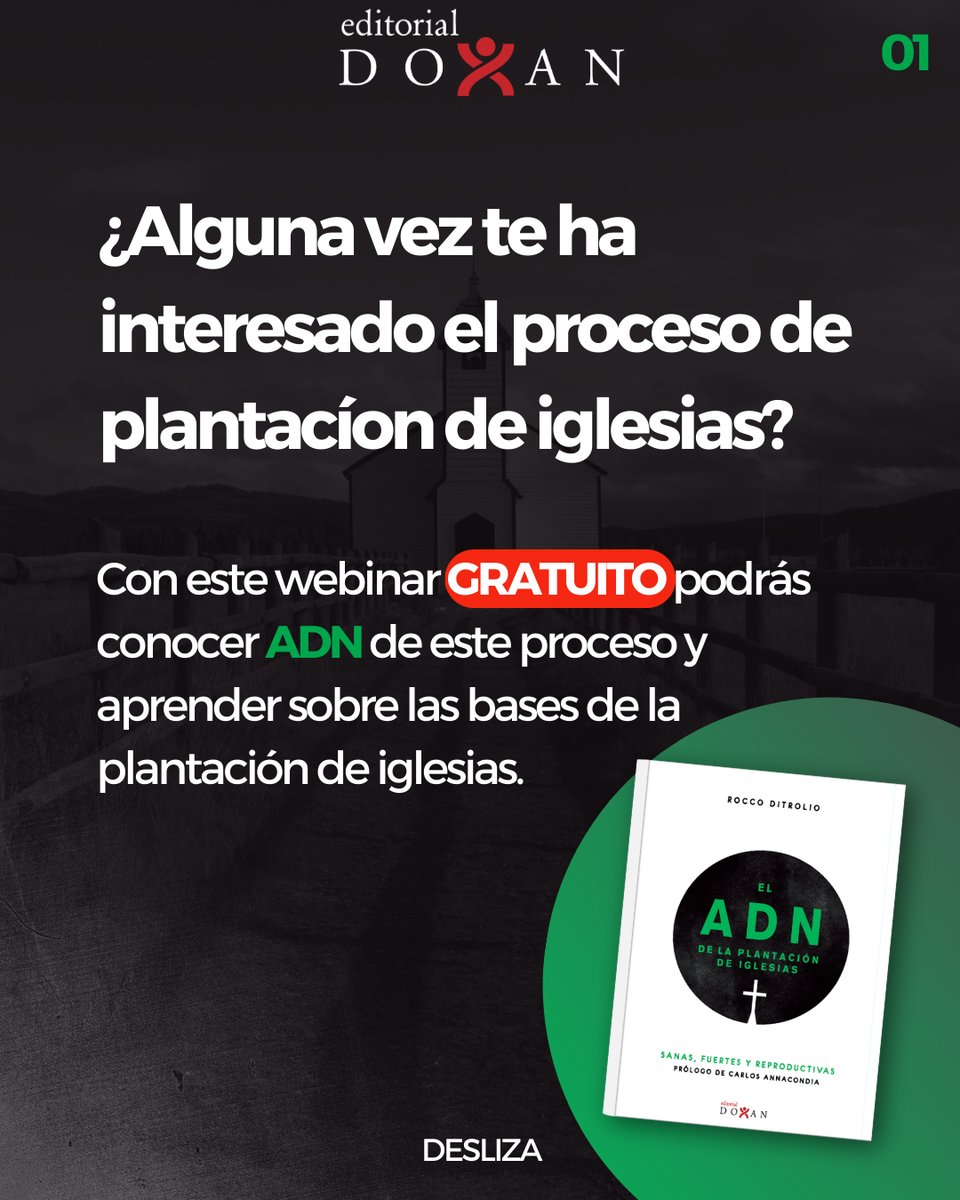 DoxanEditorial's tweet photo. Ya falta poco para webinar online y GRATUITO sobre el “ADN de la plantación de iglesias”.👍
Inscríbete a través del link en la biografía de nuestro Instagram para reservar tu lugar😀

#editorialdoxan #doxan https://t.co/qUUkimBJYu