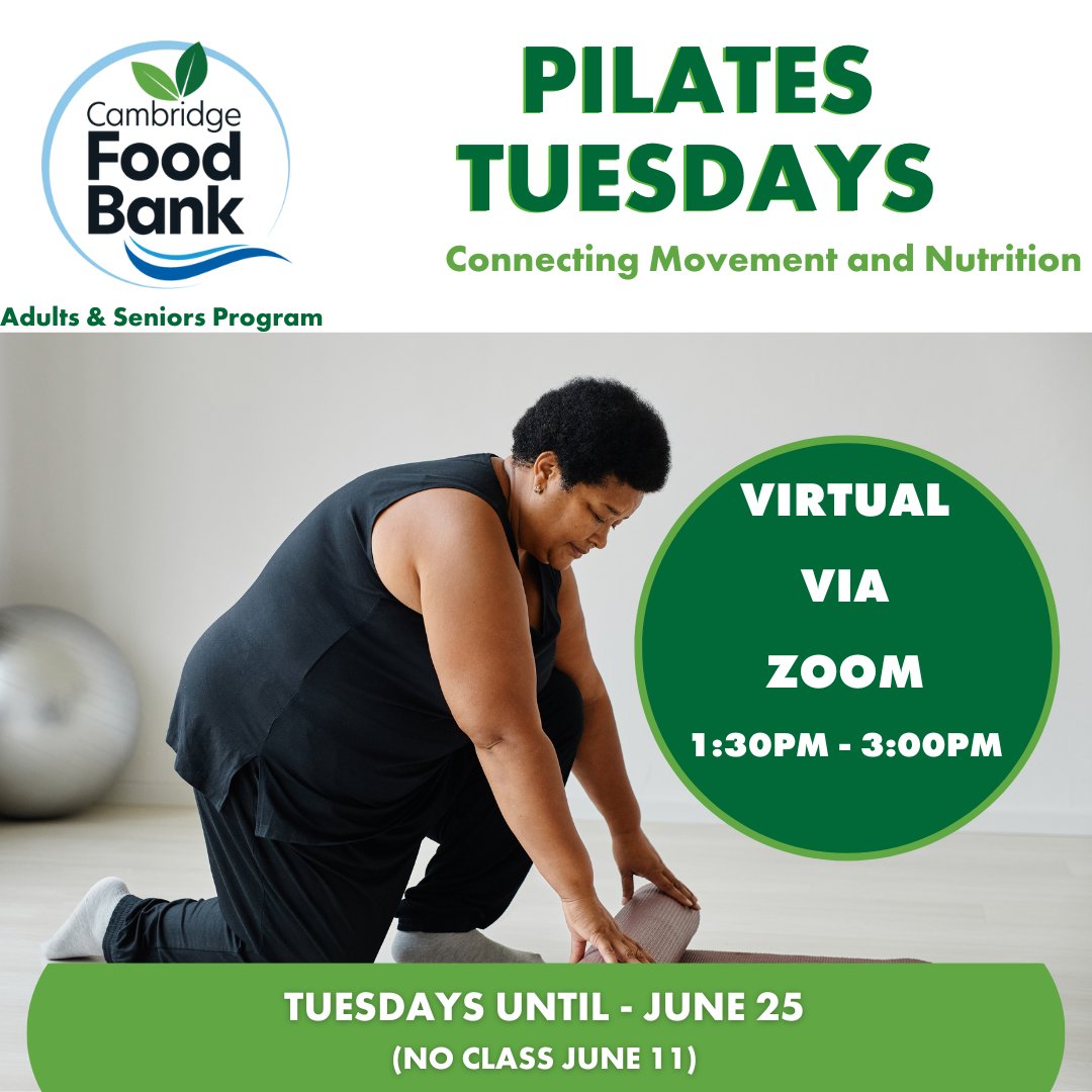 If you're an adult or a senior looking for a convenient way to stay active, our virtual free Pilates sessions are designed for you. Join us for low-impact movement to enhance your balance, core strength, and flexibility. 📅 When: Every Tuesday until June 25. **No class on Ju ...