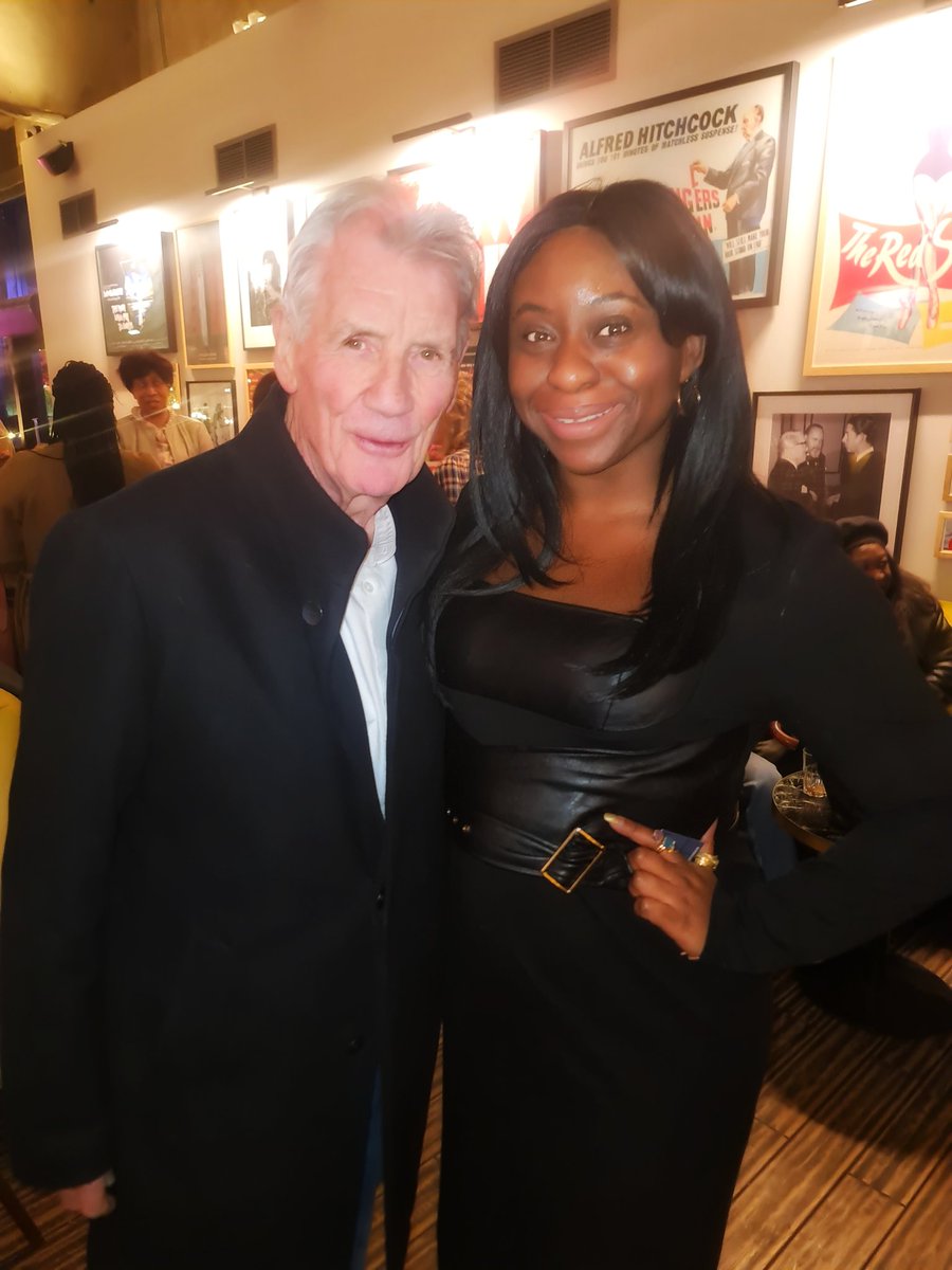 With my travel icon - #MichaelPalin at the @BFI preview screening of his new travel series 'Michael Palin in Nigeria. It's a fascinating three-part series. Watch it tonight from 9pm @channel5_tv. #Love