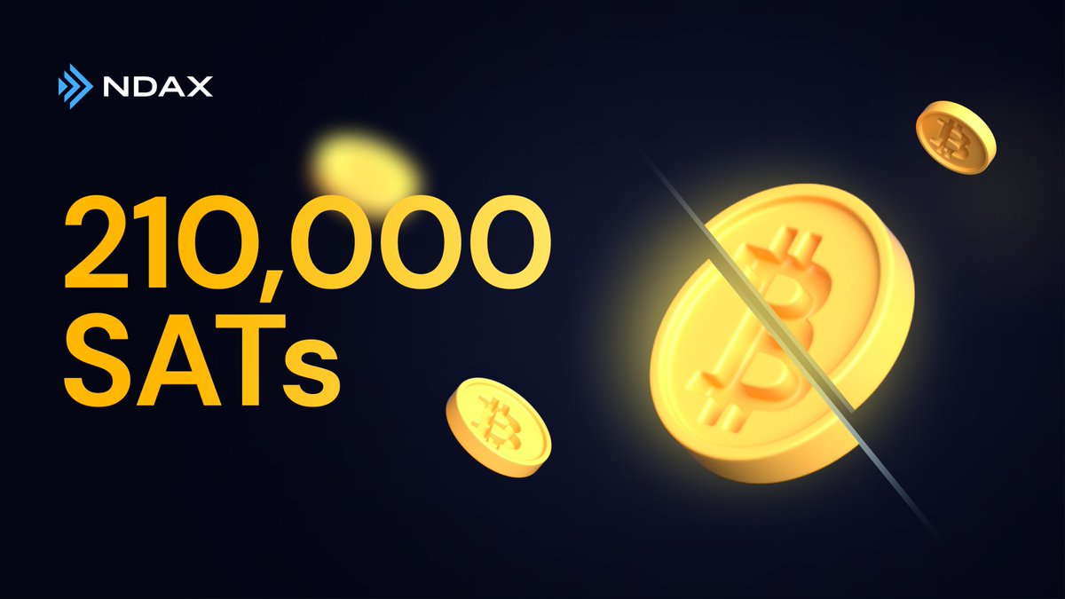 NDAXers...
Halving is upon us and we want to celebrate the hype with A GIVEAWAY! 🚀🚀🚀🚀

TWO LUCKY WINNERS WILL WIN 210,000 SATOSHIS EACH:
✨The person who guesses the time of halving
✨ The person who guesses the CAD price of $BTC at halving
(closest guess wins!)

To win you