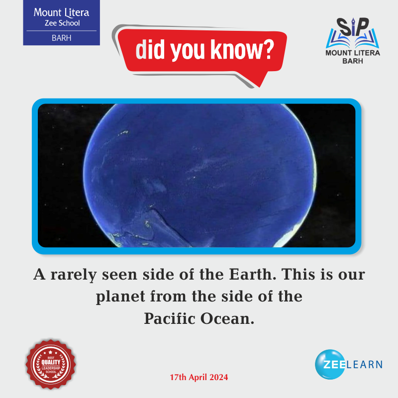 Did you know?
A rarely seen side of the Earth. This is our planet from the side of the Pacific Ocean.
📷 𝐂𝐚𝐥𝐥 𝐟𝐨𝐫 𝐦𝐨𝐫𝐞 𝐝𝐞𝐭𝐚𝐢𝐥: 7033338888 | 7033339999
📷 Visit: mountliterabarh.com
#mountliterazeeschoolbarh #bestschoolbarh #mlzs