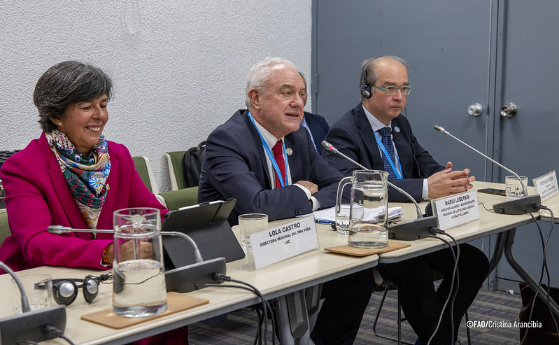 📊🌍 @MLubetkinFAO shares context on #FoodSystems in the LAC region at #LACForum2030: challenges persist, but there's also hope. Together with UN partners, private sector, civil society, academia, and governments, FAO aims for a hunger-free, poverty-free #LAC by 2030.