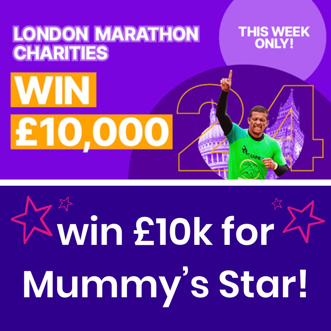 ⭐Help an amazing Marathon runner + help us win £10,000! ⭐ 🏃‍♀️If you donate to her Just Giving page this week, you could win an extra £10,000 for Mummy's Star! 💙justgiving.com/page/sheila-st… #londonmarathon #fabfundraiser #cancerandpregnancy