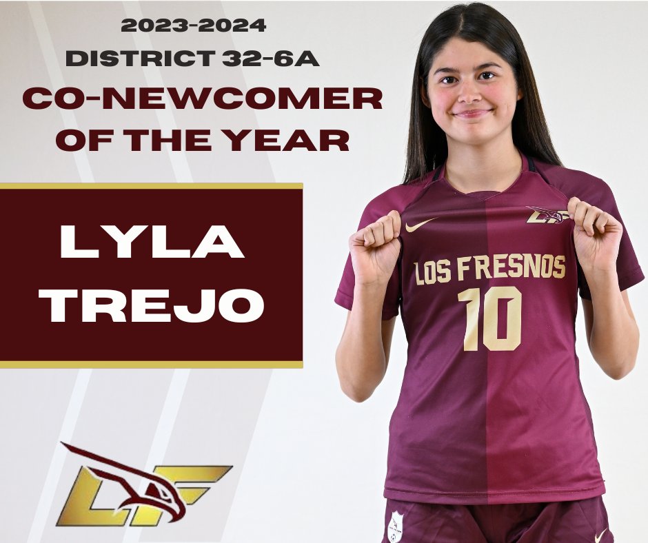 #10 Lyla Trejo. Congratulations Lyla!

This is the third consecutive year the Los Fresnos Girls Soccer program is recognized with a Newcomer of the Year Award.

We are blessed to have a very talented group of girls! 

Go Lady Falcons!❤️⚽️