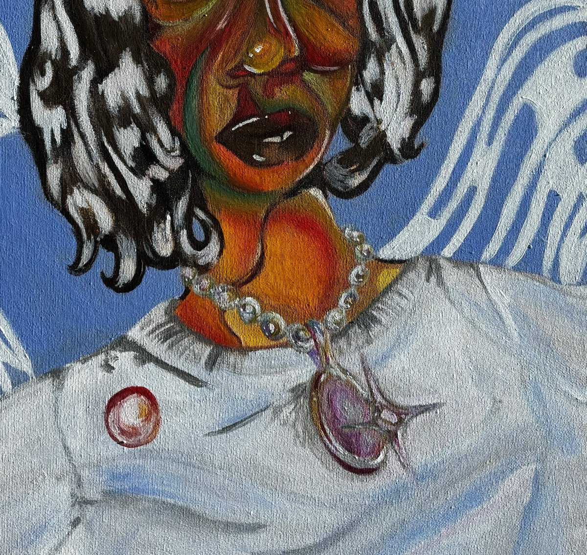 kuangaza Oil pastels x Acrylic on canvas 18x28