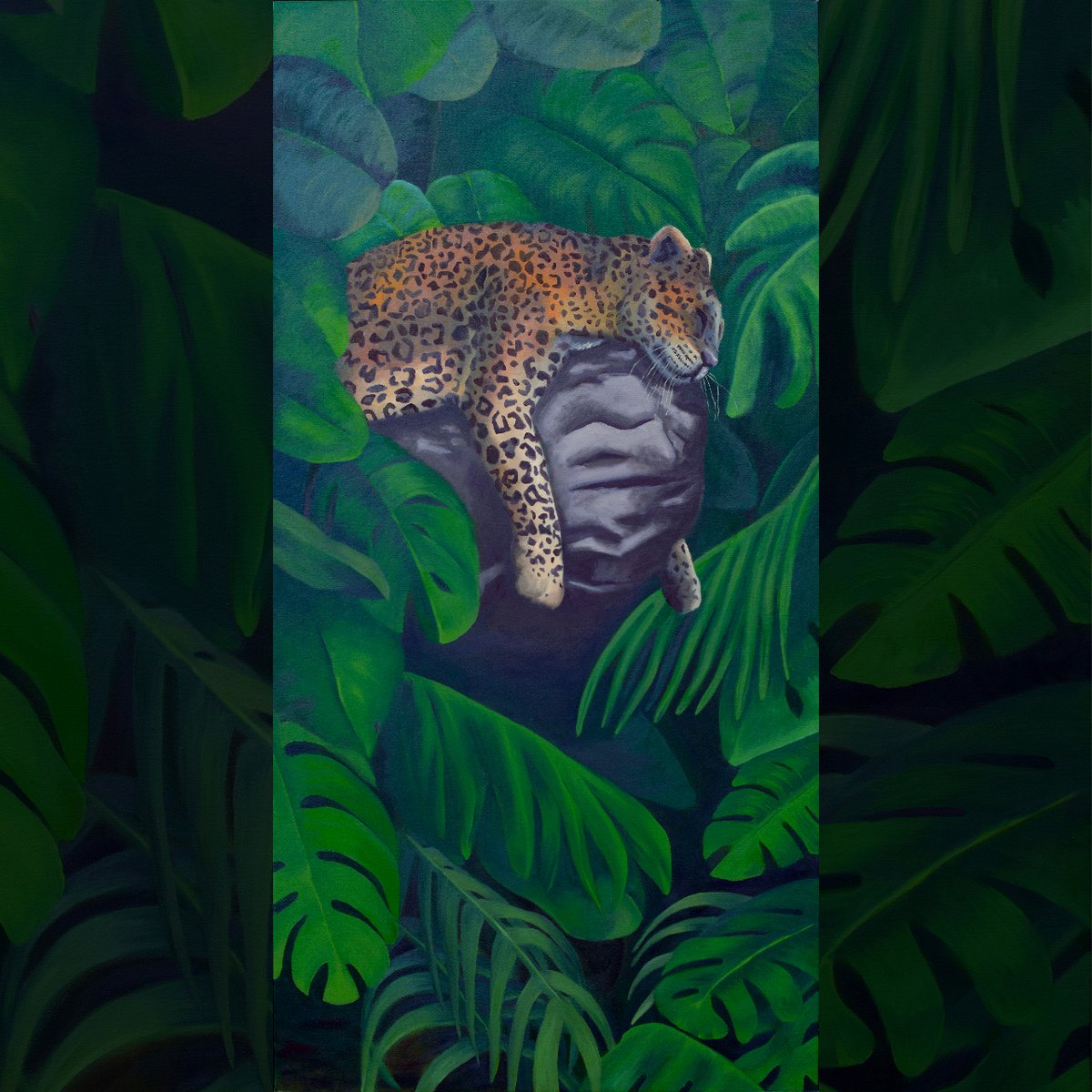 rbkfuchs's tweet photo. Final Javan Leopard, Oil on canvas, 36x72 inch

#colorfulart #artistforconservation #wildlifepainting #wildlifeartist #javanleopard #tropicalforest #collectartfromartists https://t.co/Xt5oGci9FE