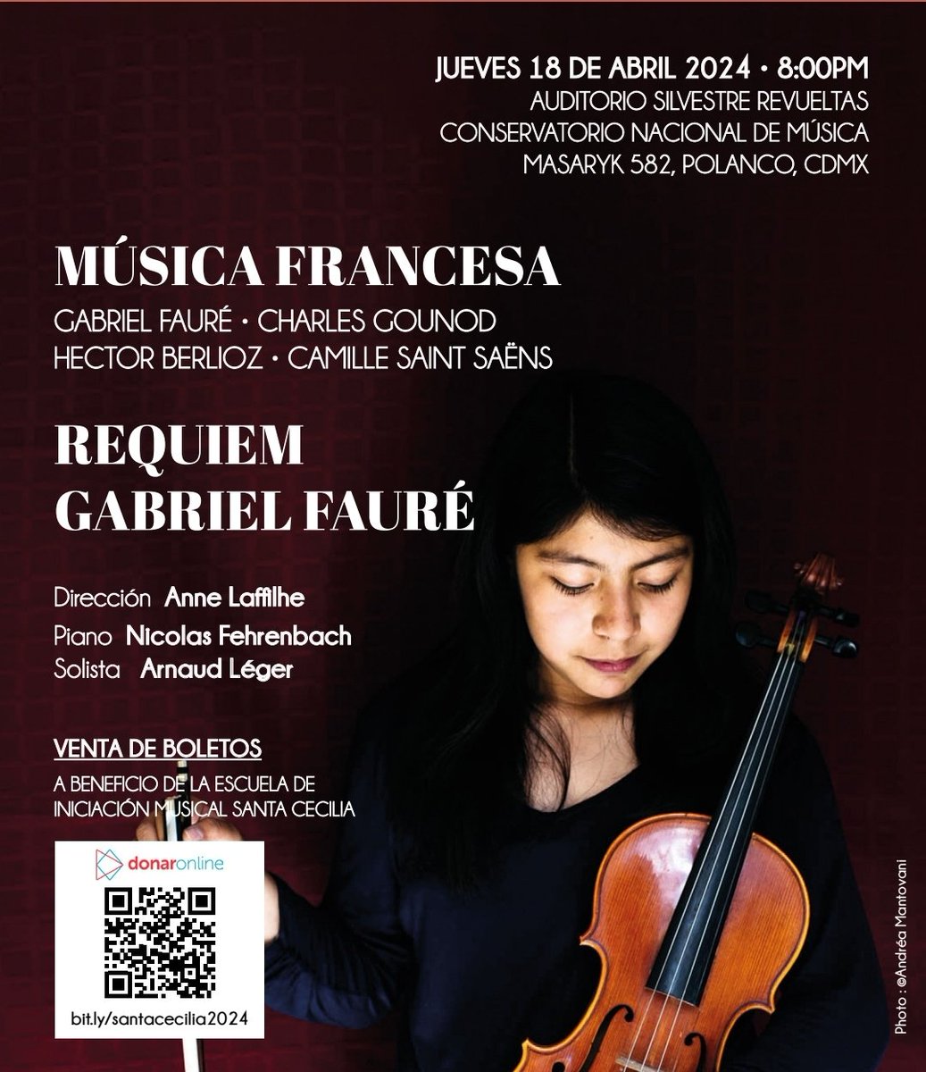 La División de Economía del <a href="/CIDE_MX/">CIDE</a> te invita al Concierto exclusivo del Coro Air France con la orquesta Santa Cecilia. El programa incluye Requiem de Fauré, Berlioz, Gounod, Saint-Saëns entre otras más sorpresas.

🗓 18 de abril, 8 PM
📍Conservatorio Nacional de Música, CDMX