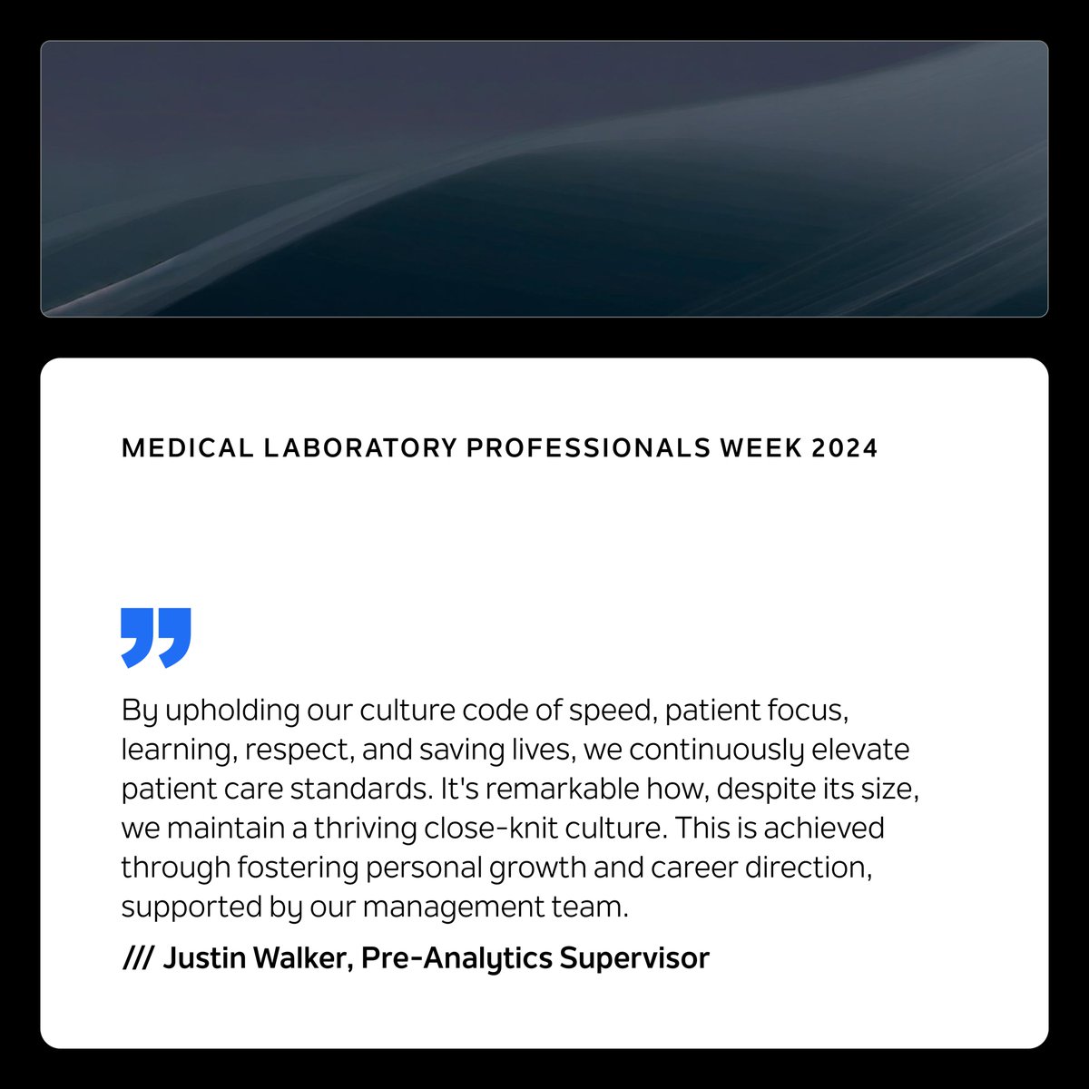 TempusAI's tweet image. For #MedicalLabWeek, we asked our lab employees to share what their work means to them. We&apos;re extremely grateful for the dedication &amp;amp; hard work of our lab team members. Their tireless efforts help us serve our patients each and every day. #ASCPLabWeek24