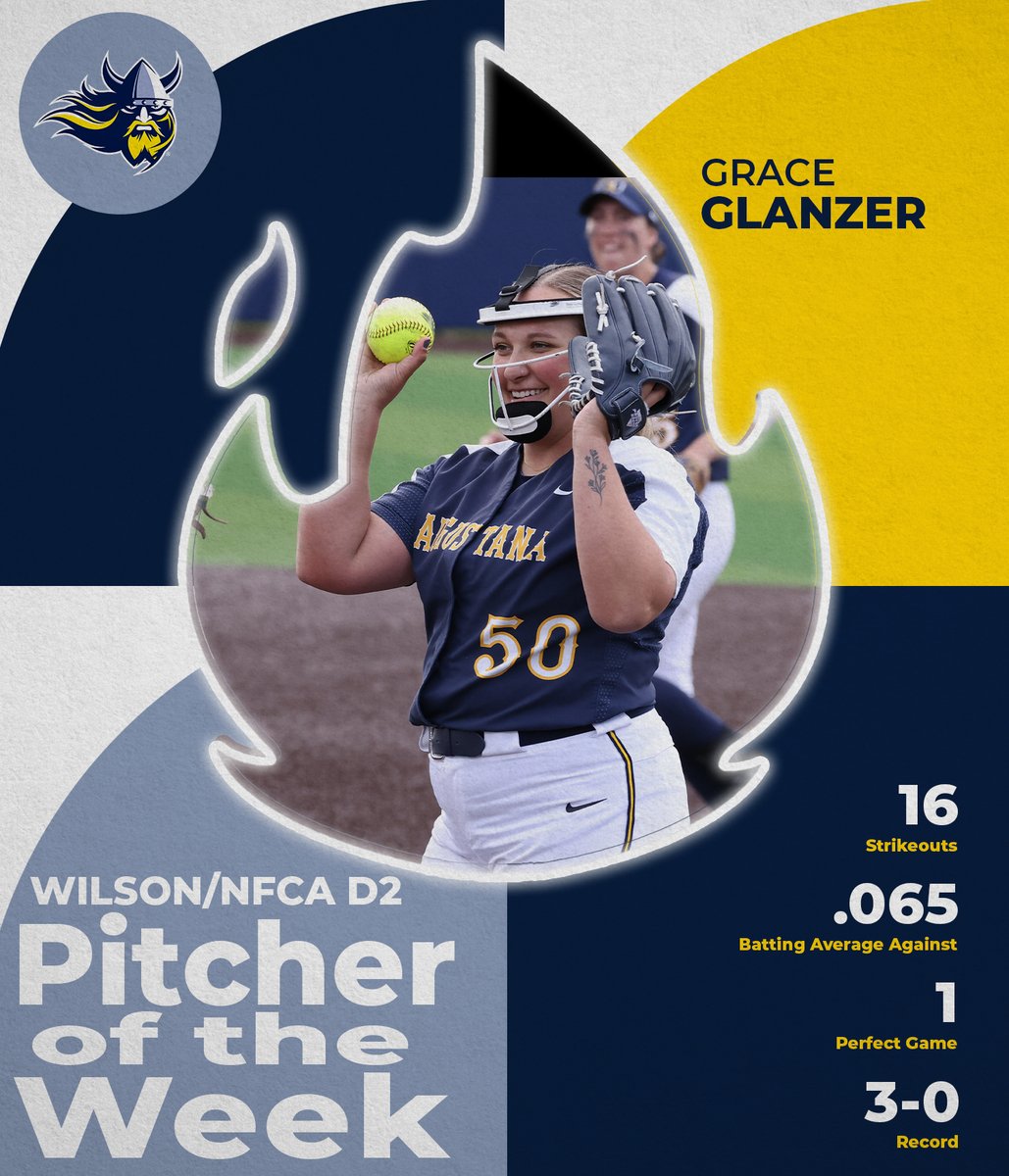 AugieSoftball's tweet photo. For the second time of 2024, @GraceGlanzer is the @NFCAorg Pitcher of the Week 🔥

Full Story ➡️ https://t.co/ffOQRkam5Q

#BuildingChampions https://t.co/bgpZm0Cp9k