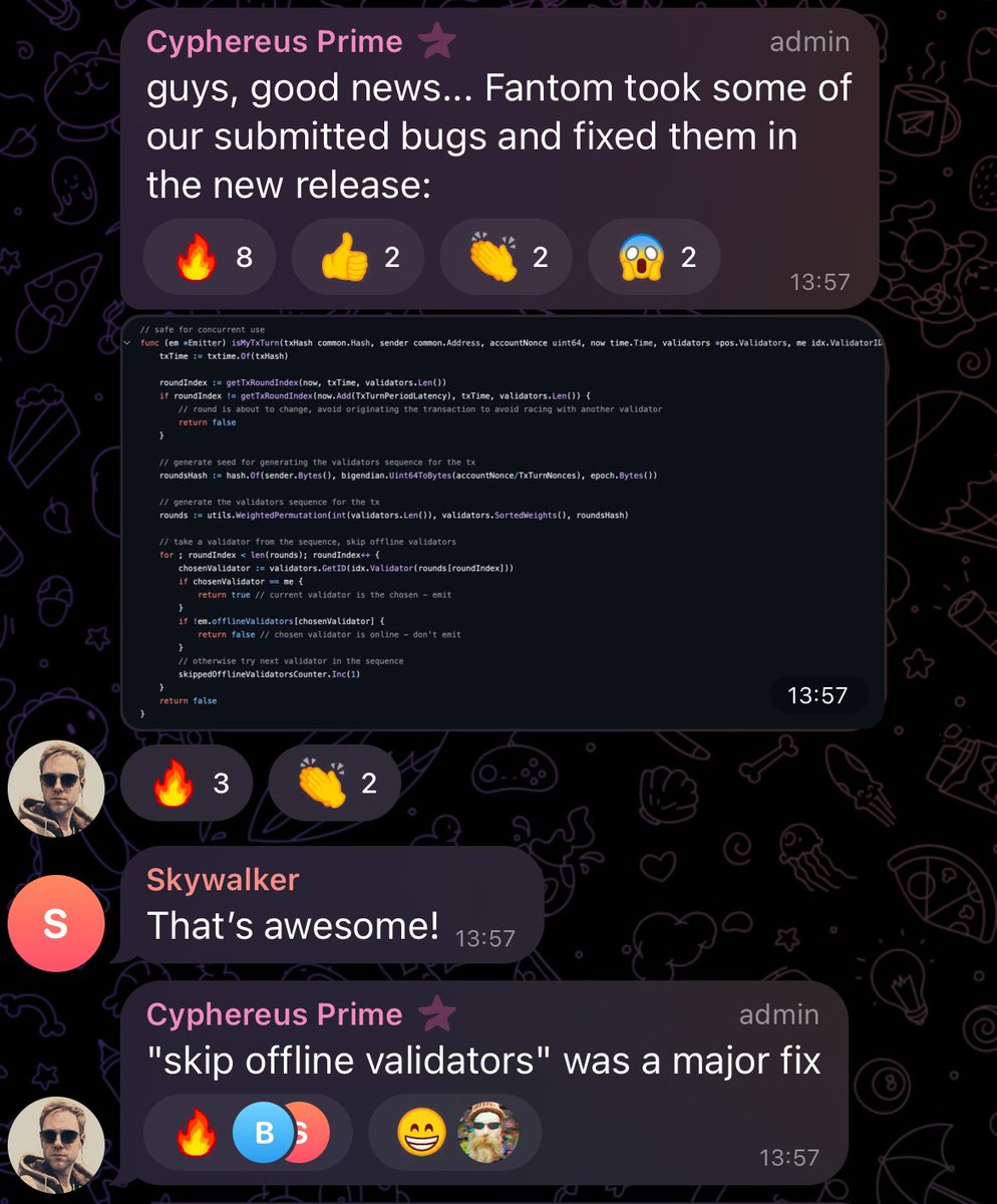 We are here to make crypto better for everyone! Fantom took some of our X1 suggestions and built them into their newest release. They also addressed some bounty bugs we found in the code! Open source is the WAY!!