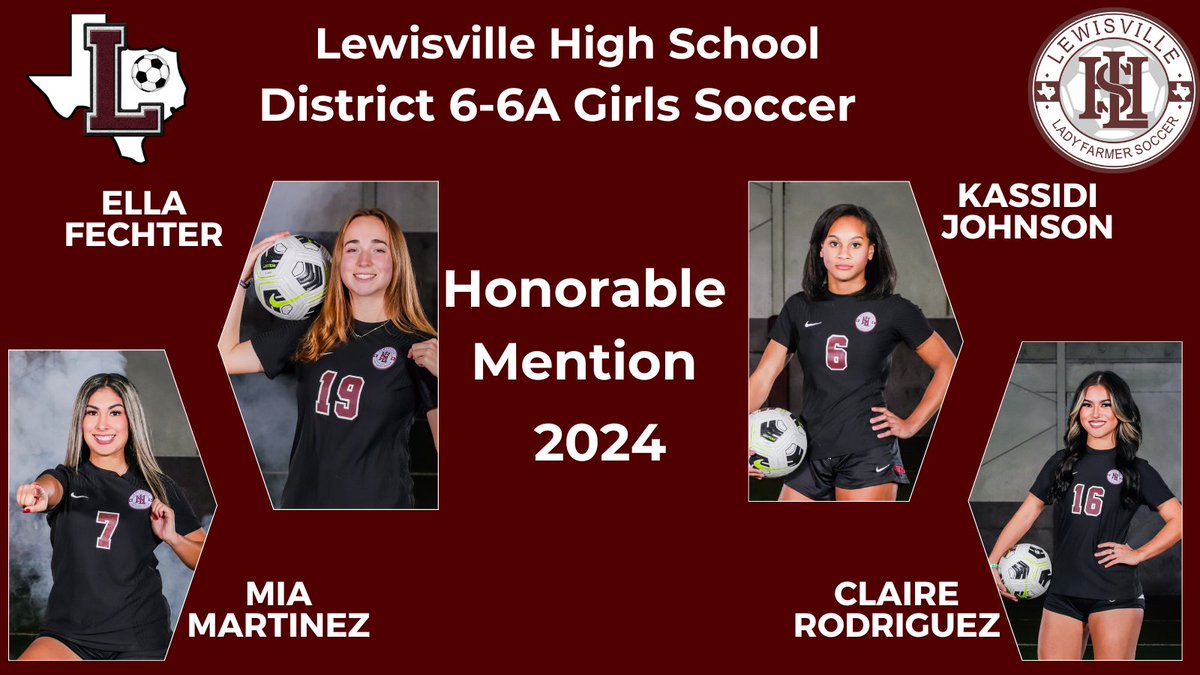 Congratulations to these Varsity Players for being named 2024 All-District 6-6A Honorable Mention!