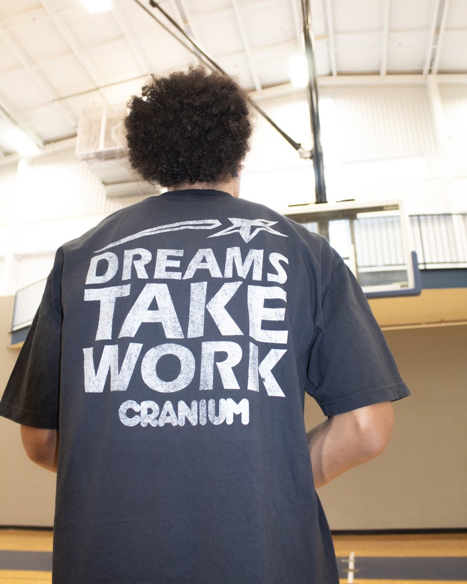 In collaboration with community-based media platform, Dreams Take Work, CRANIUM is releasing a tee, available in two colorways, and a mini-basketball. 

The collaboration will launch exclusively at our pop-up store in Grand Rapids on April 19th &amp; 20th.