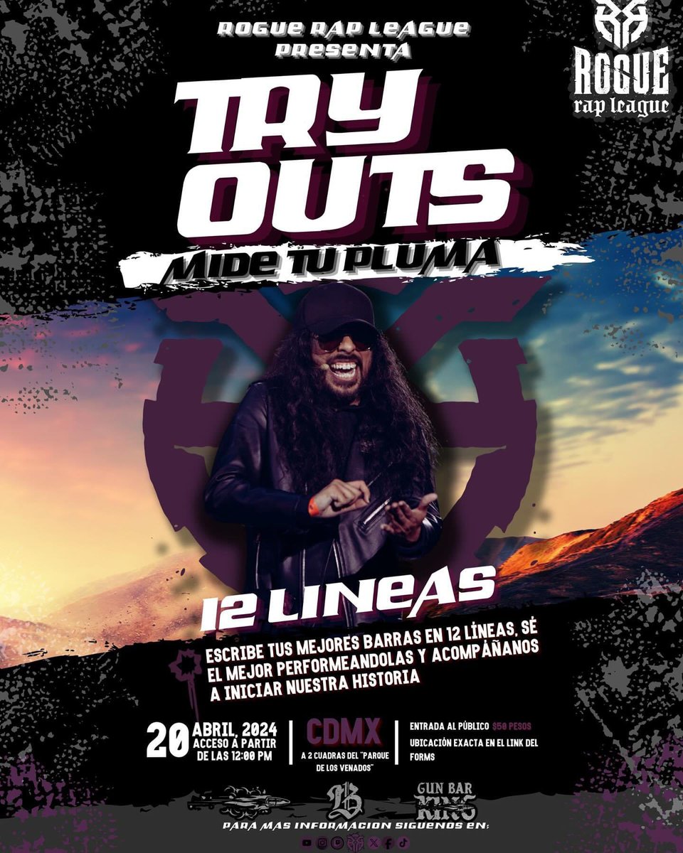 Ya este sábado son los try outs de <a href="/roguerapleague/">Rogue Rap League</a> se van a poner bien intensos 🔥 ahí andaremos metiéndole con todo y conviviendo con toda la banda de por allá 👊🏻