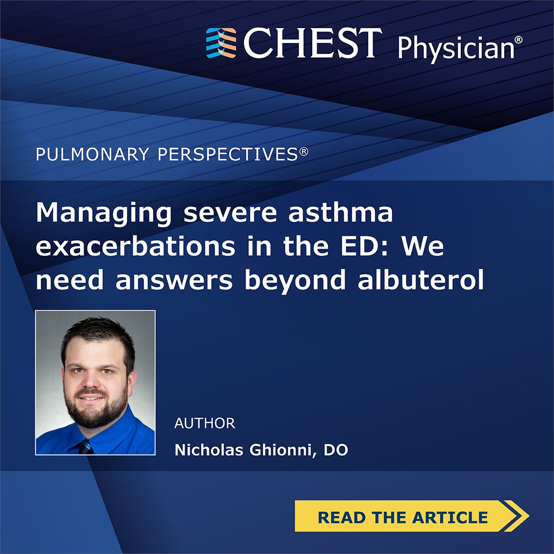 Despite major advancements, clinicians continue to struggle to control severe asthma. Review existing treatments in a recent CHEST Physician® article. hubs.la/Q02t3pDL0 #MedTwitter #SevereAsthma