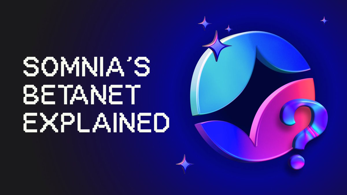 Somnia’s Betanet is the first step in the launch 🚀 of the SOM0 omni-chain protocols that will connect experiences and assets, making them compatible and interoperable across gaming and metaverse ecosystems 🎮 👉 betanet.somnia.network Phase 1 of the Betanet allows you to bring