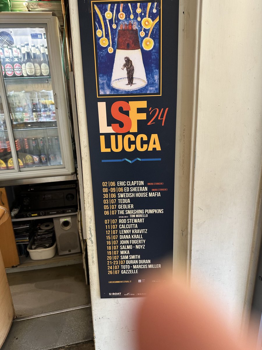 Was in the town of Lucca today. Have to admit this place has a pretty nice concert series for such a small place. I’m pointing out Diana Krall to my bride.