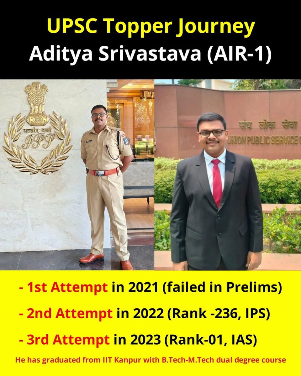 From tomorrow onwards, every UPSC coaching center will put Aditya’s photo on their front page ad in Indian Express claiming he studied with them. #UPSC2023