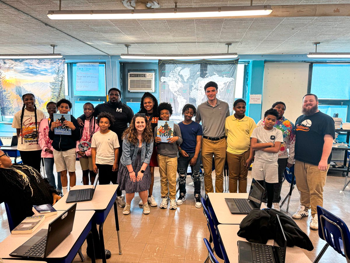 In honor of Jackie Robinson Day, we donated 12 copies of “Testing the Ice: A True Story about Jackie Robinson” by Sharon Robinson to Harlem Park Elementary Middle School as part of our Adopt-A-School initiative!
