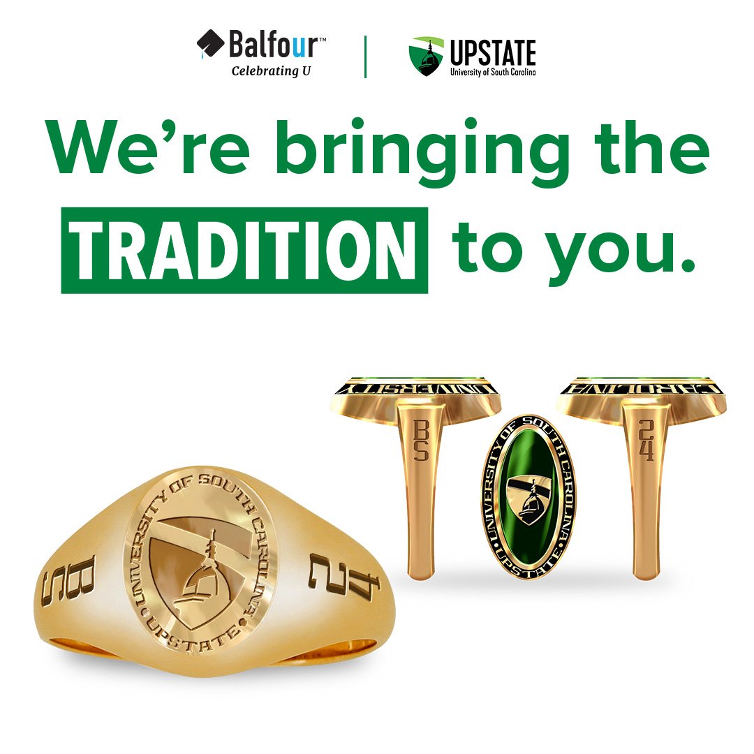 UPSTATEBOOKSTOR's tweet photo. Balfour will be outside the Bookstore April 18th from 10a to 2p

Be the first to get your hands on our stunning Upstate Ring and create memories that will last a lifetime. Don't miss out on this unforgettable experience – get your ring today!  
https://t.co/r2xPpHQbCS https://t.co/fC42scJzwJ