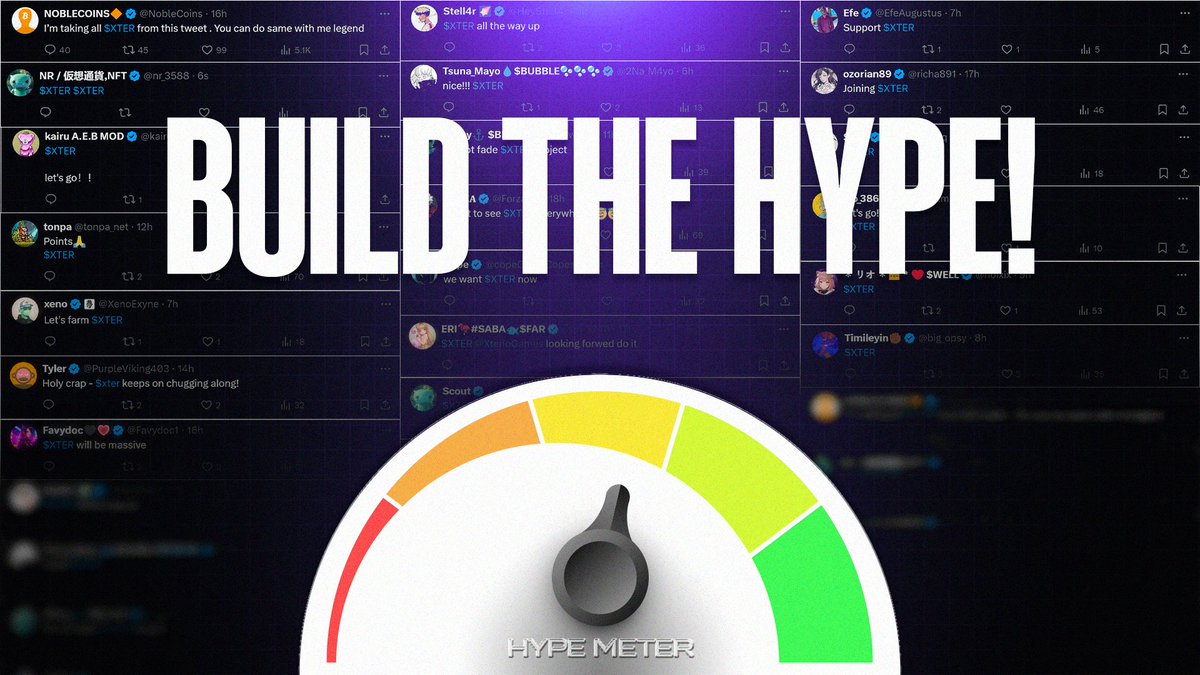 XterioGames's tweet photo. 🏁 Community Milestones

We’re all in this together!
Fill the hype meter to unlock community rewards

Post using $XTER and interact with posts using the $XTER tag to fill the hype meter

🌟When the goal is reached, all participants get points