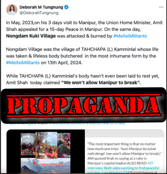 Now, behold these two lying machines of the #KukiZo community, @HennaryL and @DeborahTungnung. The two continuously engage themselves in false propaganda by twisting facts. 1st Image: #Hennaryl tweet in comparison with the fact below👇 #KukiTerrorists attacked LPG and oil…