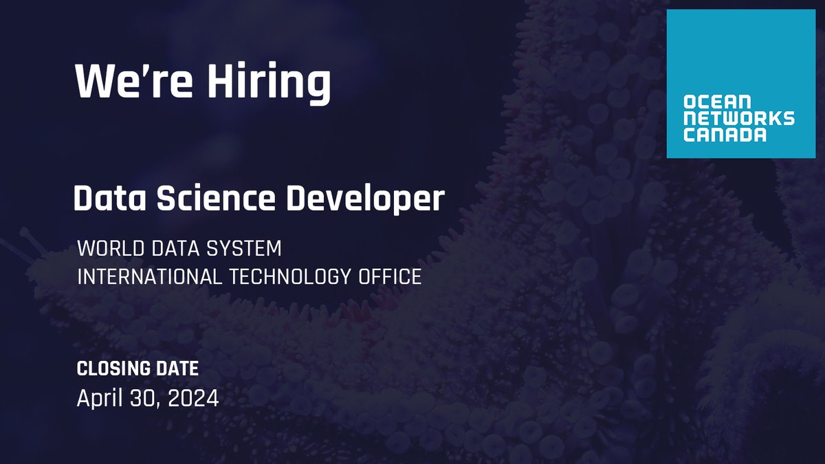 The @WDS_ITO is #hiring a Data Science Developer on a 1-year term in a fully remote role. Closes April 30. The successful candidate will be working on projects w/ intnl partners in the data community to progress best practices and standards. Apply now 👉 bit.ly/ONCJobs