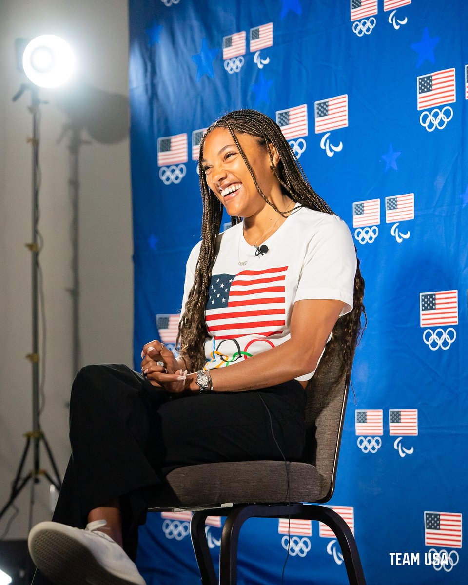 .@tar___ruh is taking over Team USA Media Summit 🙌 #ParisOlympics