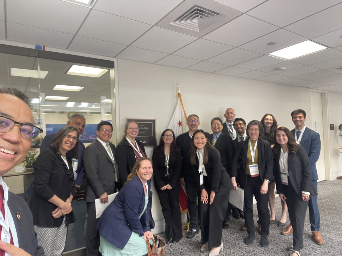 Team California representing @AmCollSurgeons today on Capitol Hill and bringing the attention of our representatives to critical issues impacting patient access to high quality care #ACSLAS24 @AlexPadilla4CA @Senlaphonza