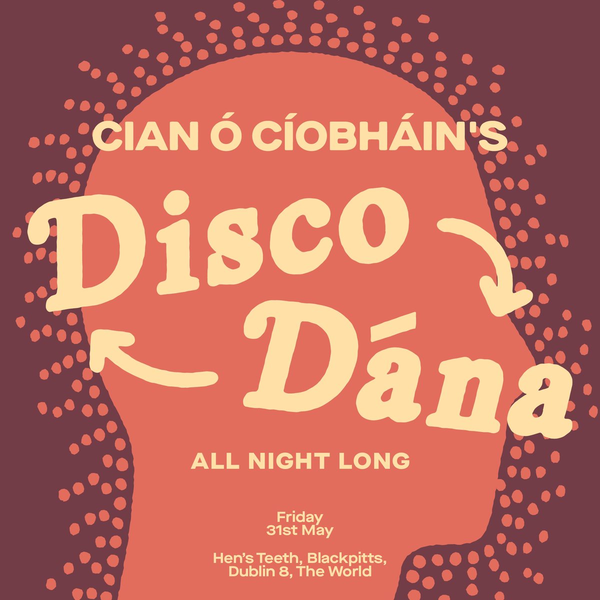 Ticéid ar fáil anois do Disco Dána @Hensteethstore Aoine 31.05.24 Next Dublin Disco Dána (DDD) is one of two parties lined up in May to celebrate 25 years of An Taobh Tuathail. Early bird tickets for Dublin here: eventbrite.com/e/cian-o-ciobh…