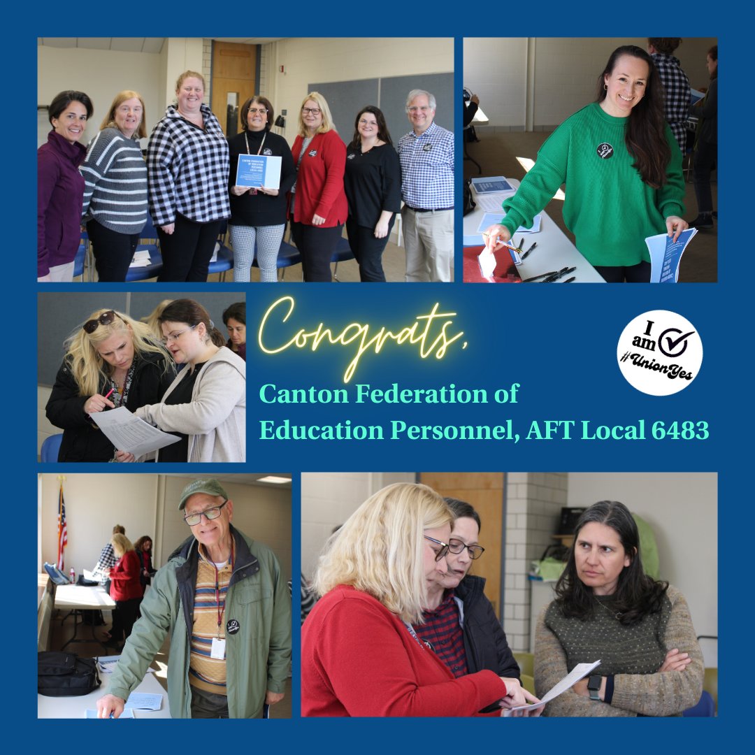 At recent meeting @CantonCTSchools' BOE approved new 3-yr #union contract for #CantonEdPersonnel that includes annual increases & extra #PaidLeave; securing more equitable system to #RaiseTheWage! #UnionYES @AFTUnion @PSRP_AFT @AFLCIO @ConnAFLCIO